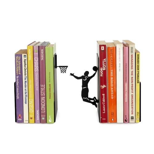 Balvi Bookend Slam Dunk Colour black Basketball player Support for books 2 units Metal