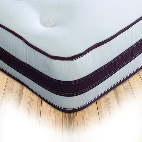 Starlight Beds Purple 3D Tufted Sprung Small Single Mattress, 8 Inch Deep, 2ft6 x 6ft3 (75cm x 190cm)