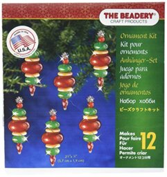 Beadery BOK-5941 Plastic Holiday Beaded Ornament Kit Victorian Baubles 2.25-inch x 0.75-inch Makes 12