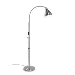 Daylight FlexiVision 2™ LED Floor Lamp – 3,500 Lux, 5 Brightness Levels, 3 Colour Temperatures, 95+ CRI, Flexible Arm & Multi-Swivel Head, Anti-Trip Cable, RNIB Collaboration – Brushed Steel