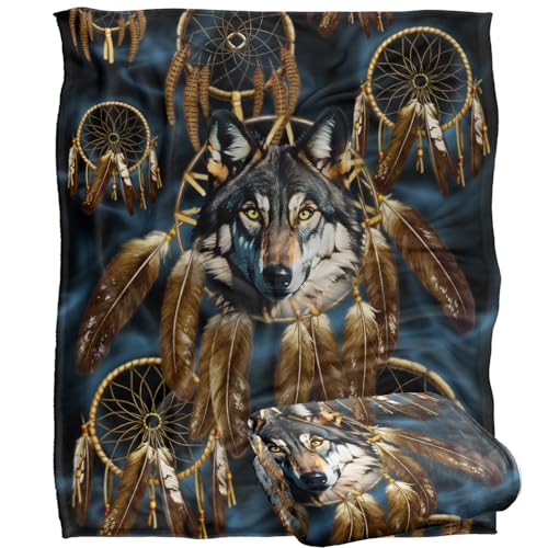 Jq Licensing - Rs-Jp Dreamcatcher Wolf Silky Touch Super Soft Throw Blanket 152 X 127 Cm