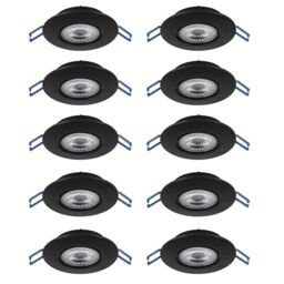 Eglo Set of 8 recessed LED spotlights Zujar, Adjustable Ceiling Lights