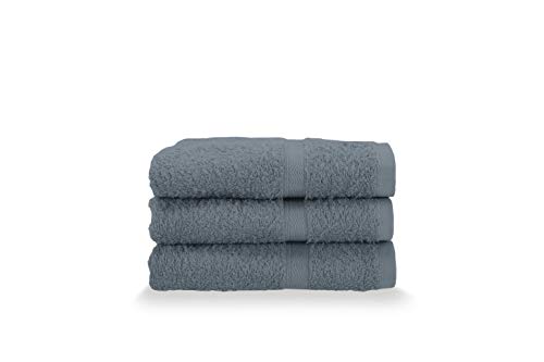 Gabel Guest Towels, Pure Cotton Hydrophilic Sponge, 40 x 60 cm, Metal, Set of 3