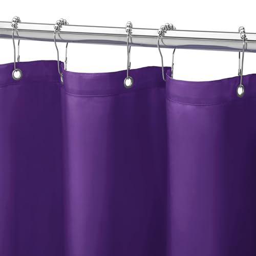 Gibelle Stall Small Shower Curtain Liner 36 x 72 Inches, Purple Shower Curtain Liner, Washable Waterproof Fabric Shower Liner for Bathroom, Machine Washable