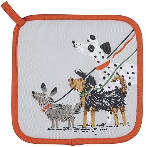 Ulster Weavers - Dog Pot Mat/Pot Holder (21 x 21cm) - 100% Cotton - Cotton Trivet with Dogs - Dog Print Pot Mat - For Hot Pan Mat - Trivets for Hot Pans - Dog Kitchen Accessories - Dog Lovers Gifts