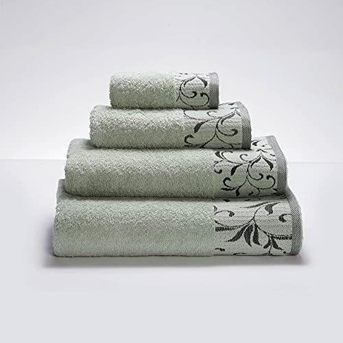 Sancarlos MARGE Shower Towel, 100% Cotton, Green, Size 70 x 140 cm