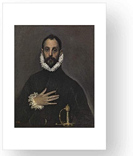 "Official Reproduction of the Prado Museum ""The Knight of the Hand on the Chest"""