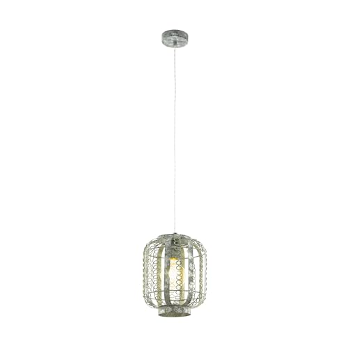 EGLO 49133 HAGLEY Pendant Light in Crème and Gold Steel