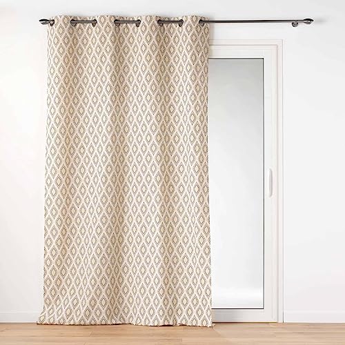 Douceur d'Intérieur, Curtain with eyelets (140 x 240 cm) Oricia, Polycotton Metallic Print