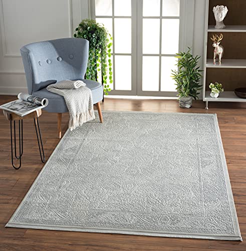 Mia's Teppiche Sophia Rug Living Room, modern, vintage look grey 80x300 cm Short Pile
