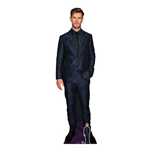Star Cutouts CS845 Chris Hemsworth Blue Suit Cutout with Mini - Free Standing, Quick Set Up, Movie parties and fan gifts
