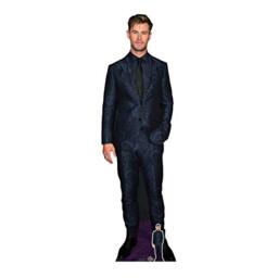 Star Cutouts CS845 Chris Hemsworth Blue Suit Cutout with Mini - Free Standing, Quick Set Up, Movie parties and fan gifts
