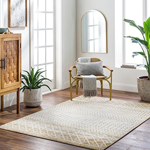 Livabliss Mila Nice Geometric - Scandi Area s Living Room 120x170 cm, Dining, Kitchen - Neutral, Abstract Patterned s, Boho Style, Easy Care Pile - Large, Cream, Taupe and Tan
