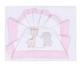 ANDY & HELEN® 3-Piece Set of Top Sheet, Fitted Sheet and Pillowcase, 100% Cotton, Pink