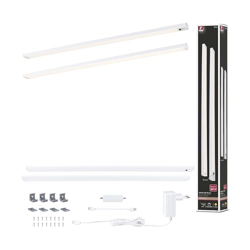 Paulmann 98618 LED Under-Cabinet luminaire Inline 2-Piece Set 2x6W 550x26mm 2x500lm 24V White matt 3000K dimmable