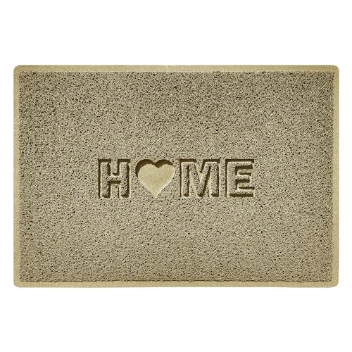 Nicoman LOVE at HOME Doormat 90x60cm - Honesty Beige|Heavy Duty Non-Slip|Indoor/Outdoor|Entrance Barrier Dirt-Trapper Floor Mat|Home Patio Garden Conservatory Door Mat|Home Heart