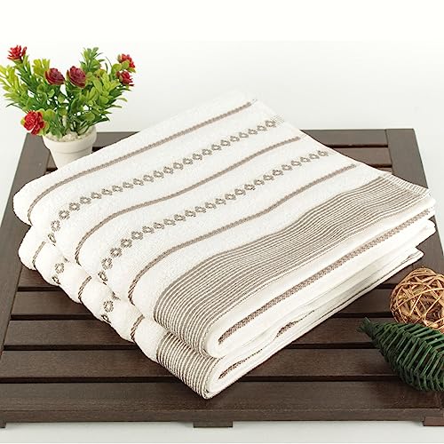Well Home Hand Towel Set (2 Piece) Ecru and Grey