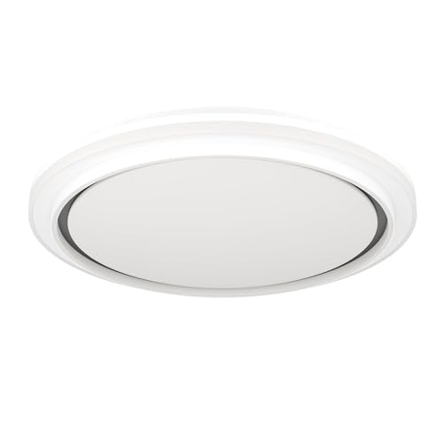 Eglo LED Ceiling lamp Semovigo, Round Light Fixture with dip Switch, Office and Kitchen Lighting in White Grey, Warm - Neutral - Cool White, Ø 50 cm