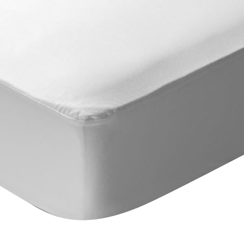 Pikolin Home – Jersey Mattress Protector, 100% Cotton, Waterproof and Breathable, white, Lit 200-200 x 190/200 cm