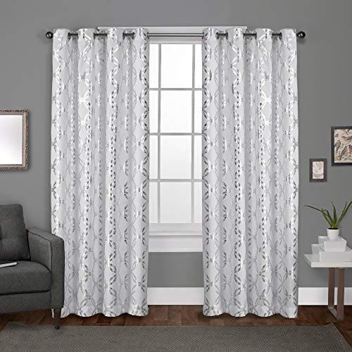 Exclusive Home Curtains Modo Grommet Top Panel Pair, Winter White , 54x84, 2 Piece