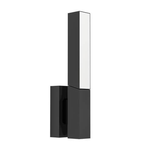 Eglo LED Outdoor wall Light Fixture Ugento, External Porch Lighting with swivelling spot, Outside luminaire, Front Door façade lamp, Black Metal, Warm White, IP44