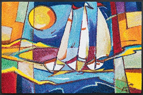 Wash&Dry Door Mat, Nylon, Multicoloured, 50 x 75 cm