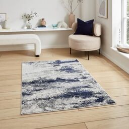 Think Rugs - Artemis Metallic Grey/Navy - 120 x 170