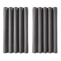 Deconovo Thermal Blackout Curtains for Bedroom W46 x L54 Light Grey 1 Pair