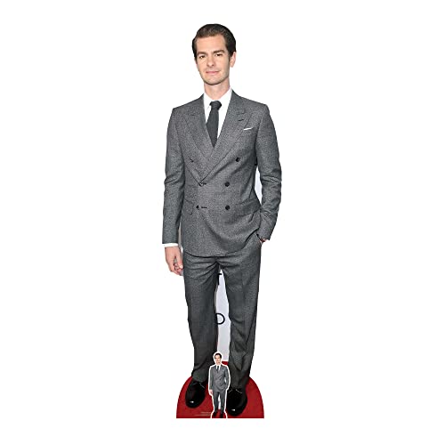 Star Cutouts CS957 Andrew Garfield Grey Suit Cutout with Mini - Free Standing, Quick Set Up, Movie parties and fan gifts