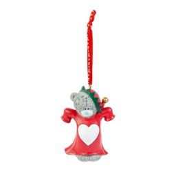 Me to You Tree Decoration With Satin Ribbon, Tatty Teddy With Christmas Jumper - Official Collection, Red