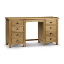 Julian Bowen Marlborough Dressing Table, 8 Drawer, Oak - H75 x W142cm