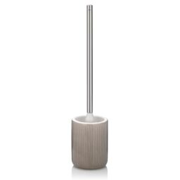 kela Ava 24423 Toilet Brush Set Diameter 10 cm Ceramic Stone Grey Stainless Steel Handle