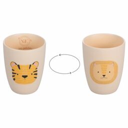 Villa d'Este Home Tivoli 1996 Les Petites Safari Porcelain New Bone China Toothbrush Holder Tumbler Double Sided Lion Tiger