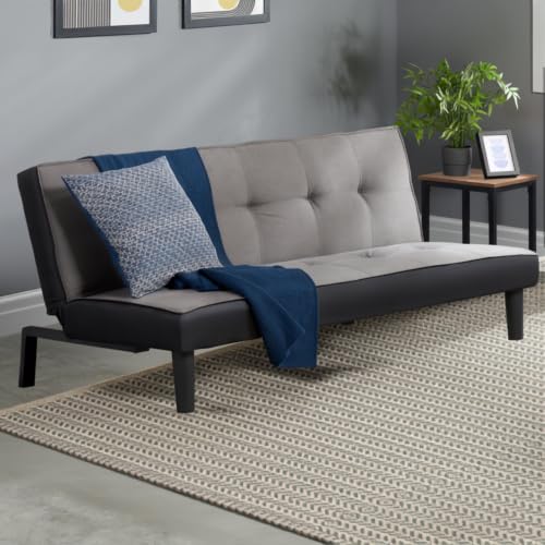Birlea Aurora Sofabed, Grey Velvet, One Size, AURSBGRV