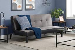 Birlea Aurora Sofabed, Grey Velvet, One Size, AURSBGRV
