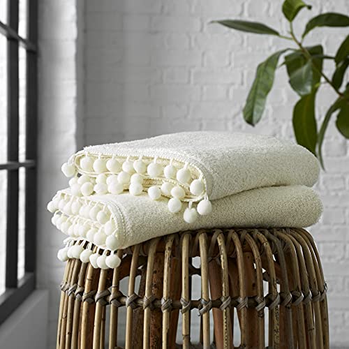 GC GAVENO CAVAILIA 550 GSM Hand OR Bath Towel OR Bath Sheet, 100% Egytian Cotton Quick Dry Towel Set, Cream, 70X120, Pack of 2, 552345