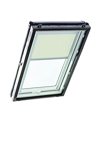 Original Roto Blackout Roller Blind ZRV Almost Complete Blackout Guide Rail Silver for Roto Roof Windows Series Designo R4/R7 and Classic 43/73 With Size 065/140 - 06/14 Beige