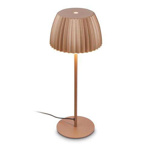 BRILONER - LED Table lamp with Touch, dimmable, Warm White, Light Edge, Lounge, Bedroom, Table Light, Bedside, 14.3x36 cm, Coffee