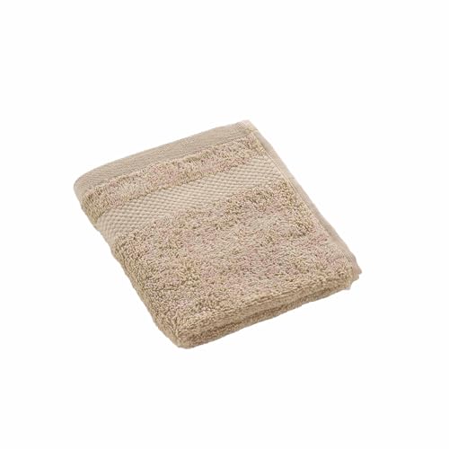 Douceur d'Intérieur, Elegance Hazelnut Guest Towel (30 x 50 cm) 100% Cotton Plain