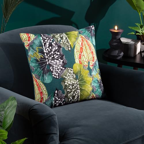 furn. Wylder Tropics Ebons Sakia Feather Filled Cushion - Twin Pack