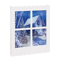 The Christmas Workshop Benross LED Wooden Window Frame Scene Light