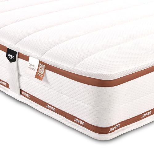 JAY-BE Ryze Deep Quilted Mattress, Pocket Sprung, Medium Mattress, 21cm Deep, Odourless Materials, Even Pressure Relief, 5ft Kingsize (200 x 150 x 21cm)