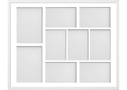 Frame Company Drayton Multi Aperture Photo Frame, White, 20x16 for 6x4 inch (x7) 7x5 inch (x2)