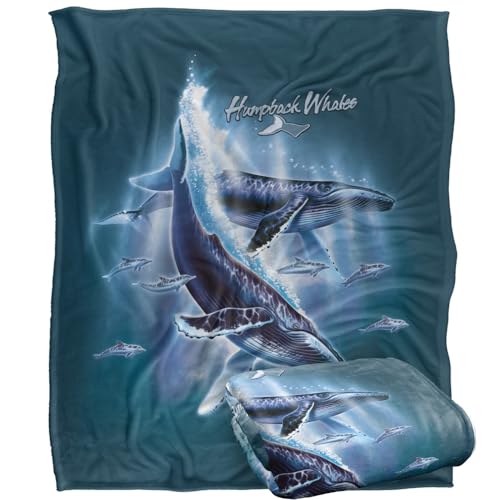 Jq Licensing Humback Whales Silky Touch Super Soft Throw Blanket 152 X 127 Cm