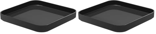 SmartStore Square Lid - Grey - Kitchen, Bathroom, Office, Pantry, Fridge Organizer - Food Safe and BPA Free - 10 Year Guarantee - L20 x W20 x H2.5 cm (Pack of 2)