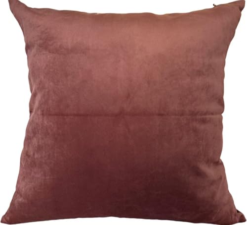 TangDepot 2-Pack Super Soft Velvet Pillow Covers, 16x16 Deep Truffle - Luxury velvet pillow cover, hidden zip, washable, fits any insert, indoor/outdoor, many colors, instant refresh.