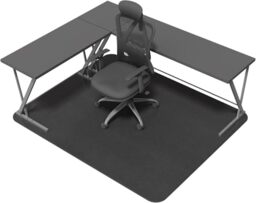 "NYFITY Office Chair Mat for Hard Floors, Slip Resistant Heavy Duty Under Desk Chair Mat for Hardwood Floor, 30""x55"" Inch, Black"