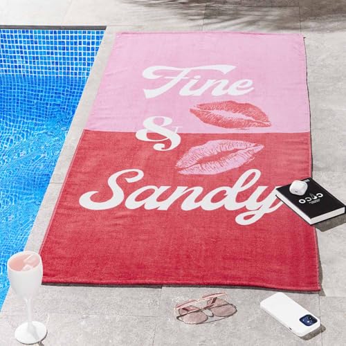 Catherine Lansfield Fine and Sandy Beach Towel Pair