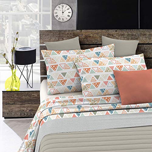 Italian Bed Linen “Watercolor” Bed Linen Set, WT16, Double, Cotton