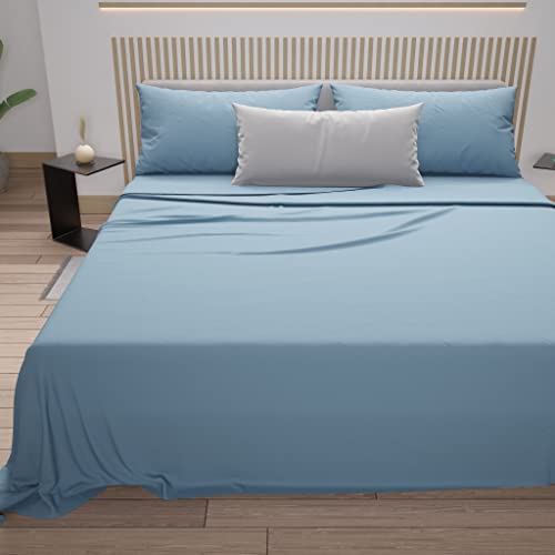 PETTI Artigiani Italiani - French Cotton Bed Linen, Queen Size Bed Set, Double Bed Sheet Set, Bottom Sheets with Corners, Top Sheets and Pillowcases, 100% Made in Italy